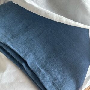 Brooklinen indigo European linen full Sheet Set